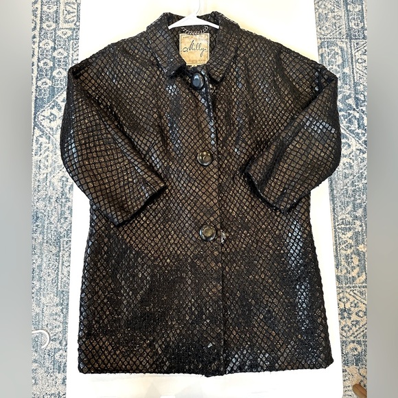 Vintage Milly of New York Black Peacoat Size 4 - Picture 2 of 5